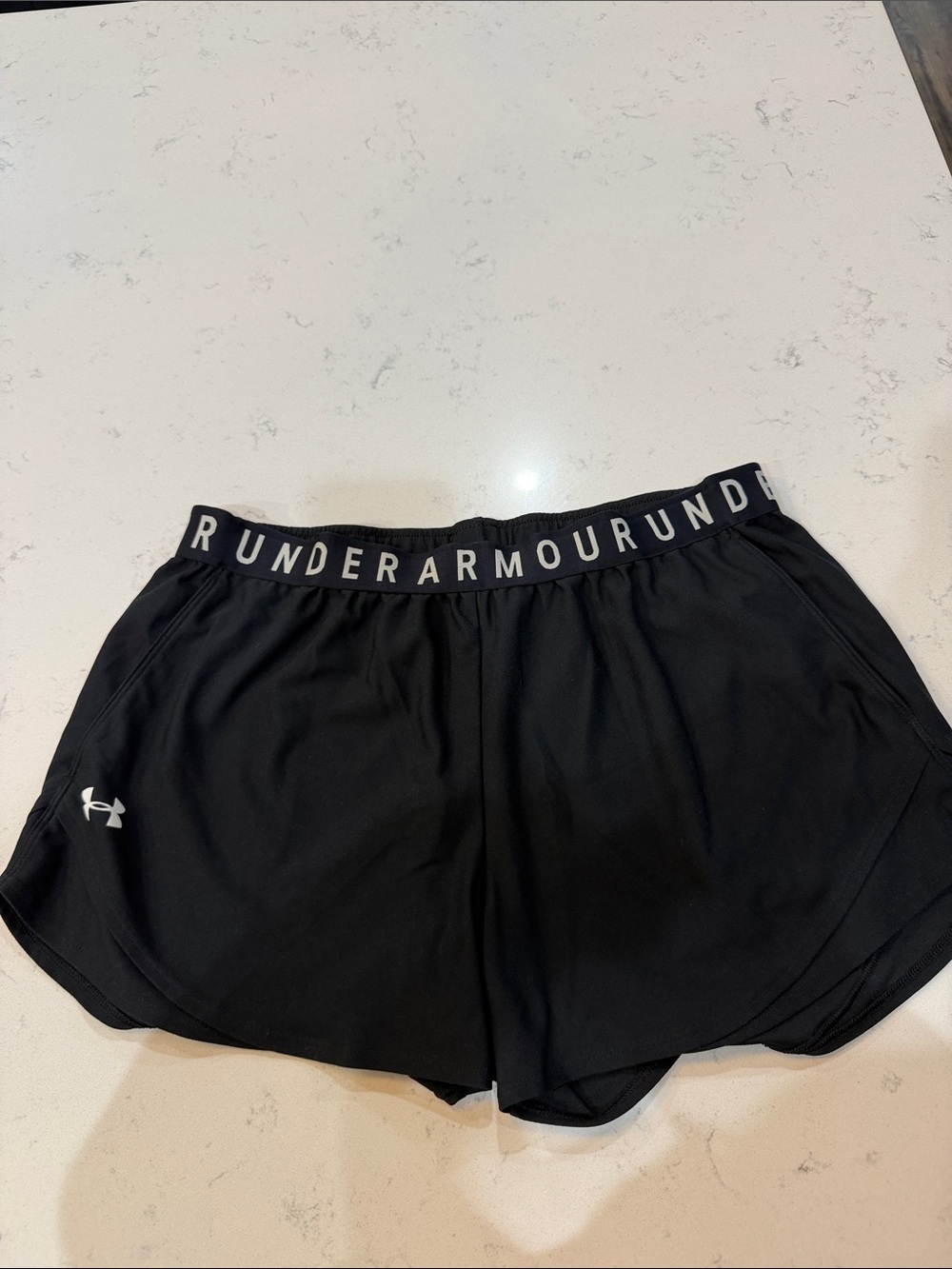 Under Armour Black Women’s Athletic Shorts with Logo Waistband